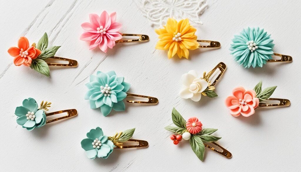 floral hair clips